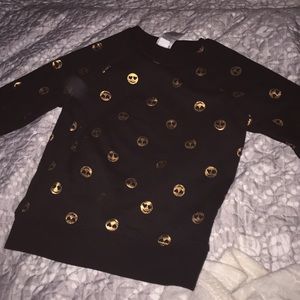 Smiley Face Rosegold And Black Cheap Long Sleeve